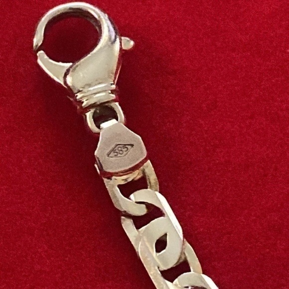 Italian Gold 14K solid gold yellow bracelet 15.4 gr white unisex - Picture 9 of 12